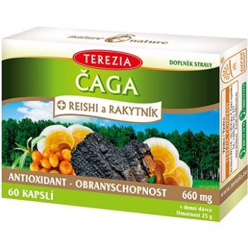 TEREZIA Čaga + reishi a rakytník 60 kapslí (3606853)