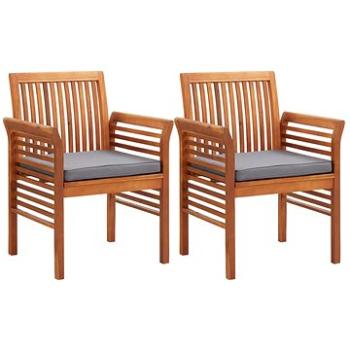 Zahradní jídelní židle s poduškami 2 ks masivní akáciové dřevo 45970 (45970)