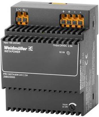 Napájecí zdroj Weidmüller PRO INSTA 60W 24V 2.5A, 24 V/DC, 2.5 A, 60 W