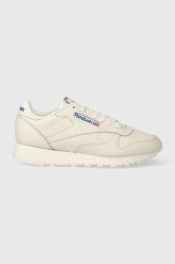 Kožené sneakers boty Reebok Classic CLASSIC LEATHER béžová barva