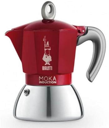 Bialetti MOKA INDUCTION ČERVENÁ 4 ŠÁLKY