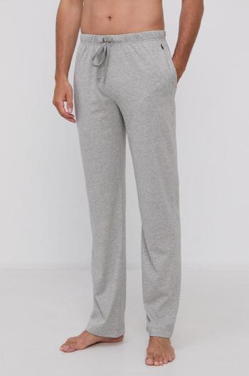Pyžamové kalhoty Polo Ralph Lauren pánské, šedá barva, hladké