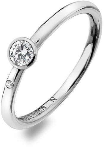 Hot Diamonds Luxusní stříbrný prsten s topazem a diamantem Willow DR206 59 mm