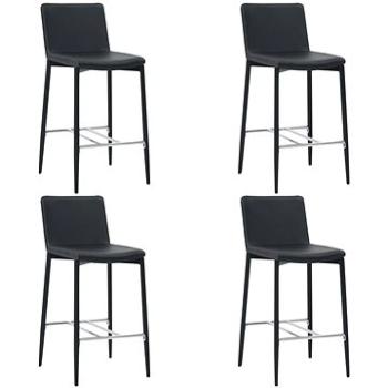 Barové stoličky 4 ks černé umělá kůže (279669)