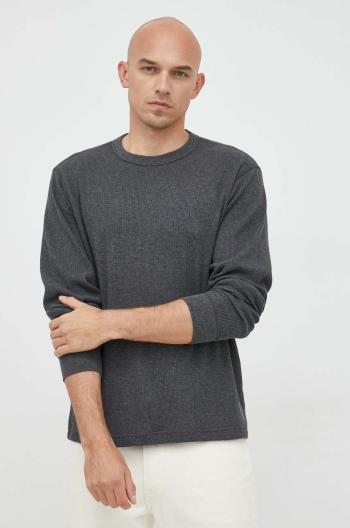 Tričko s dlouhým rukávem GAP šedá barva