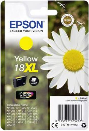 Epson Ink T1814, 18XL originál žlutá C13T18144012