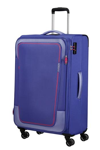 American Tourister Látkový cestovní kufr Pulsonic EXP XL 113/122 l - fialová