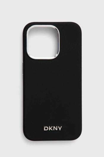 Obal na telefon Dkny iPhone 15 Pro 6.1" černá barva, DKHMP15LSMCHLK