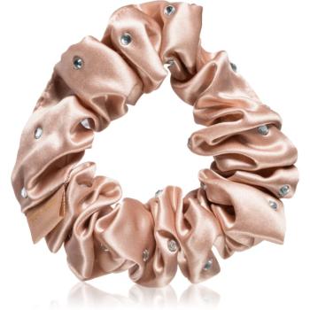 Crystallove Crystalized Silk Scrunchie hedvábná gumička do vlasů barva Rose Gold 1 ks