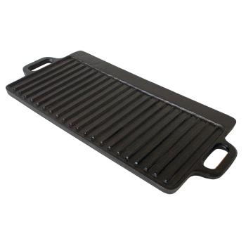 Klarstein Canadienne, barbecue grilovací deska, 2 v 1 oboustranná plotna, 45 × 1,5 × 23 cm (Š × V × H), litina