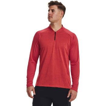 Under Armour TECH 2.0 NOVELTY 1/4 ZIP Pánské triko, červená, velikost