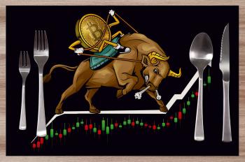 Prostírání Bitcoin bull