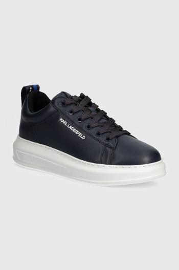 Kožené sneakers boty Karl Lagerfeld KAPRI MENS tmavomodrá barva, KL52514A