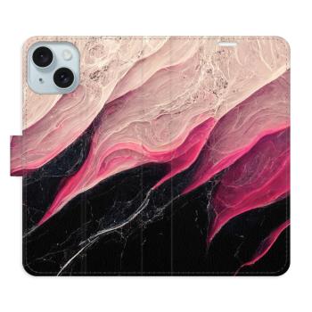 Flipové pouzdro iSaprio - BlackPink Marble - iPhone 15 Plus