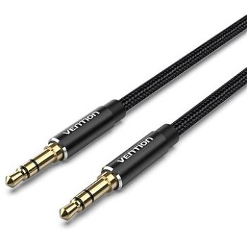 Vention Cotton Braided 3.5mm Male to Male Audio Cable 2m Black Aluminum Alloy Type (BAWBH)