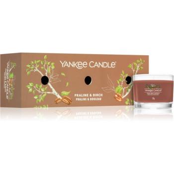 Yankee Candle Praline & Birch dárková sada 3x37 g