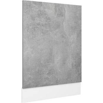 Panel na myčku betonově šedý 59,5×3×67 cm dřevotříska 802566