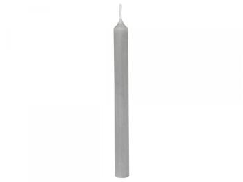 Šedá úzká svíčka Taper grey - Ø 1,2 *13cm / 2.5h 70875-25