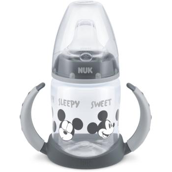 NUK First Choice Mickey Mouse tréninkový hrnek s držadly 6m+ Grey 150 ml