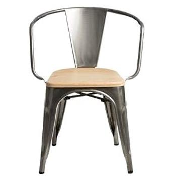 Židle Paris Arms Wood kartáčovaná borovice metalická (IAI-7060)