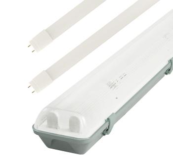 LED Solution Zářivkové těleso 120cm IP65 + 2x LED trubice 16.5W Economy+ Barva světla: Teplá bílá TL3902A-2X36/B1_21688