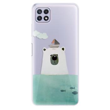 Odolné silikonové pouzdro iSaprio - Bear With Boat - Samsung Galaxy A22 5G