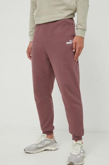 Kalhoty Puma dámské, fialová barva, hladké