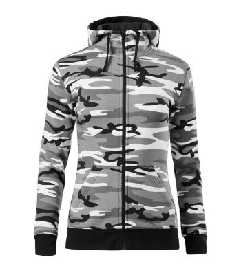 MALFINI Dámská mikina Camo Zipper - Maskáčová šedá | M