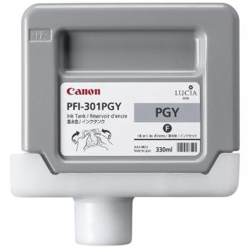 CANON PFI-301 - originální cartridge, foto šedá, 330ml