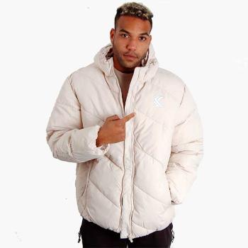 Zimní bunda Karl Kani OG Hooded Puffer Jacket light sand - L