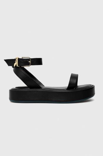 Kožené sandály Patrizia Pepe dámské, černá barva, na platformě, 8X0055 L026 K103