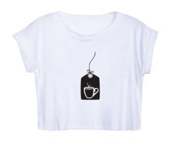 Dámské tričko Organic Crop Top Tea bag
