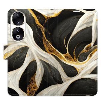 Flipové pouzdro iSaprio - BlackGold Marble - Honor 90 5G