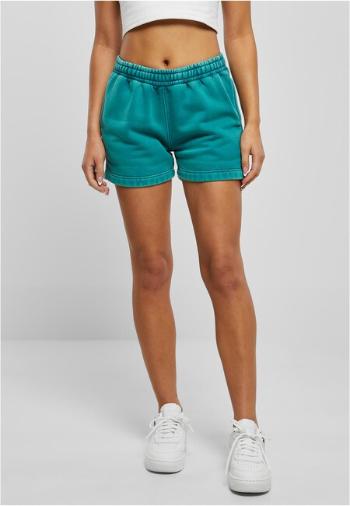 Urban Classics Ladies Stone Washed Shorts watergreen - 3XL