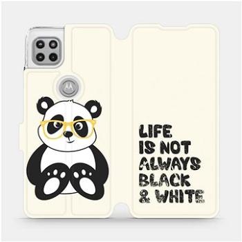 Flipové pouzdro na mobil Motorola Moto G 5G - M041S Panda - life is not always black and white (5903516573301)