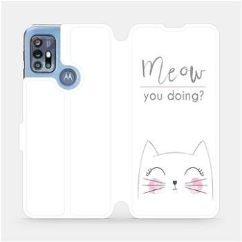 Flipové pouzdro na mobil Motorola Moto G20 - M098P Meow you doing? (5903516705603)