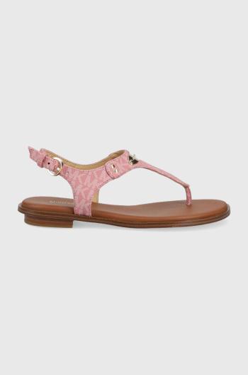 Sandály Michael Kors Mk Plate Thong dámské, růžová barva