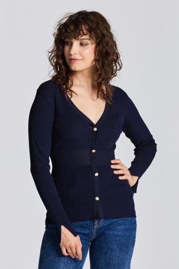 SVETR GANT D2. RIB CARDIGAN TOP modrá S