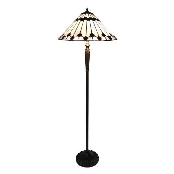 Stojací lampa Tiffany Bria Brown - Ø 50*157 cm E27/max 2*60W 5LL-6175