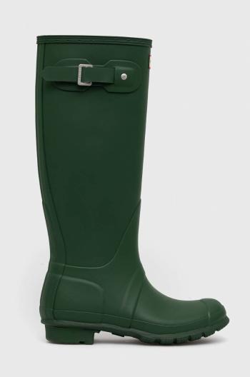 Holínky Hunter Womens Original Tall Boot dámské, zelená barva, WFT1000RMA