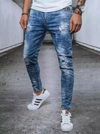 Modré pánské džíny s módními oděrkami UX3716 Velikost: 35