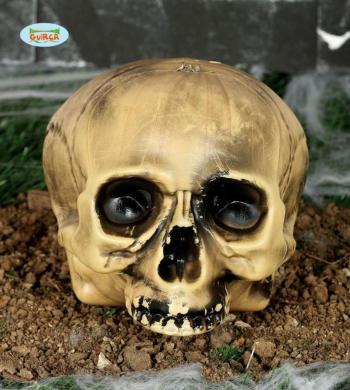 Dekorace plastová lebka, 20 cm - Halloween - GUIRCA