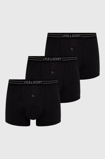 Boxerky Lyle & Scott (3-pack) černá barva