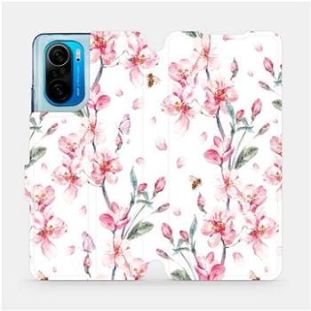 Flipové pouzdro na mobil Xiaomi Poco F3 - M124S Růžové květy (5903516665501)