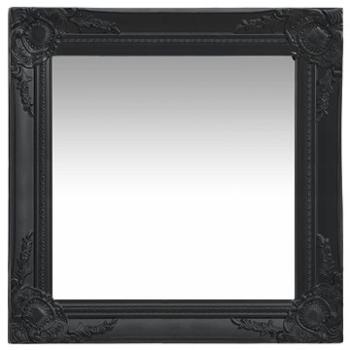 Nástěnné zrcadlo barokní styl 50 x 50 cm černé (320315)