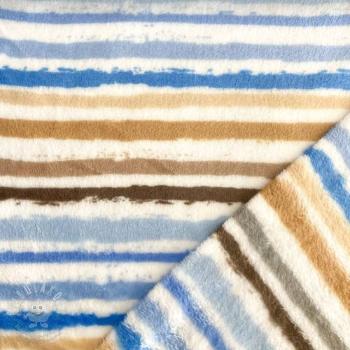 Wellness Fleece Snoozy Fabrics Paint stripes old blue