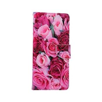 TopQ Pouzdro Xiaomi Redmi Note 10 Pro knížkové Růžové růžičky 59688 (Sun-59688)