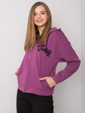 FIALOVÁ MIKINA NA ZIP -FA-BL-7239.23X-PURPLE Velikost: ONE SIZE