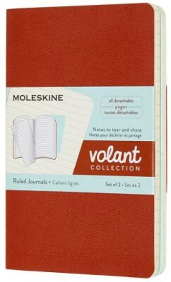 Moleskine - zápisníky Volant 2 ks - linkované, oranžový a modrý S