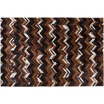 Hnědý kožený koberec 160x230 cm BALAT, 74093 (beliani_74093)